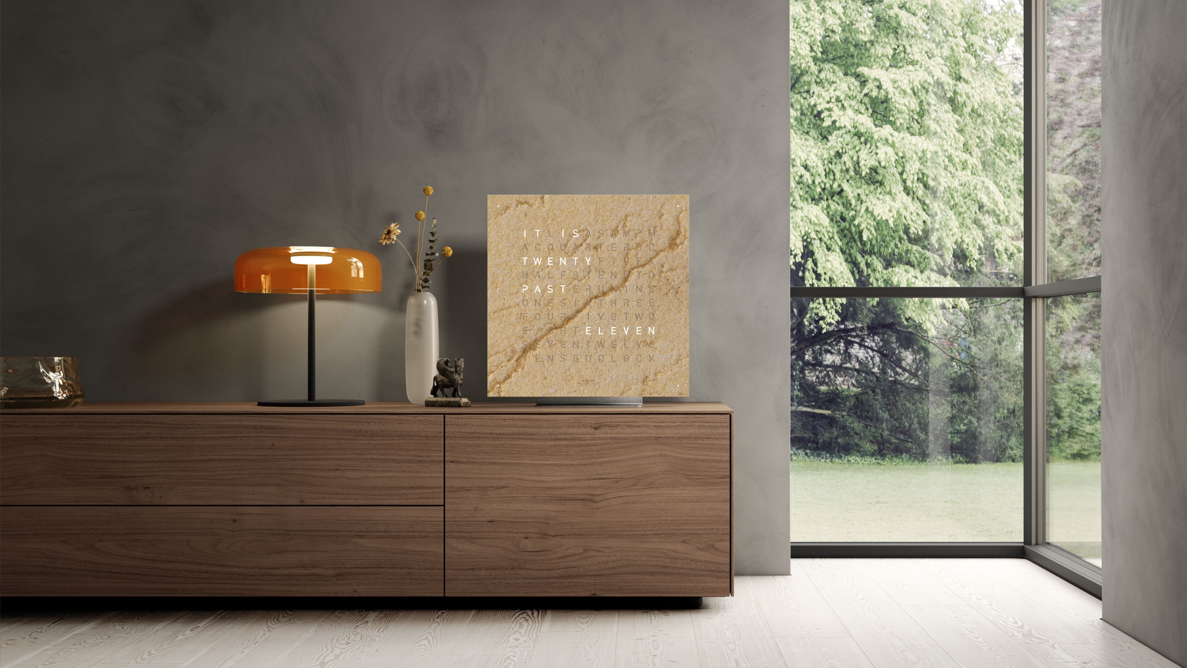 Zeit in Worten. Design, das spricht.